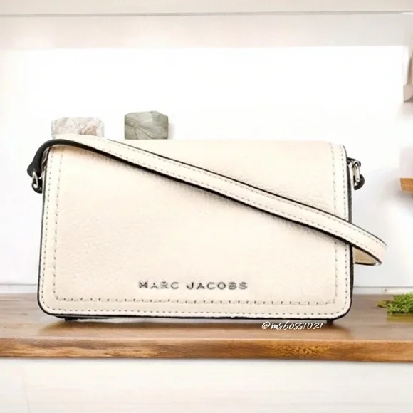 MARC JACOBS Groove Leather Mini Crossbody + Cardholder in Cotton NWT - Picture 8 of 10